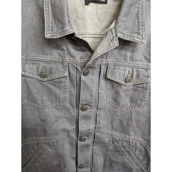 The Kooples Men's Grey Denim Jacket Button Down Pockets Size Medium - Picture 5 of 10